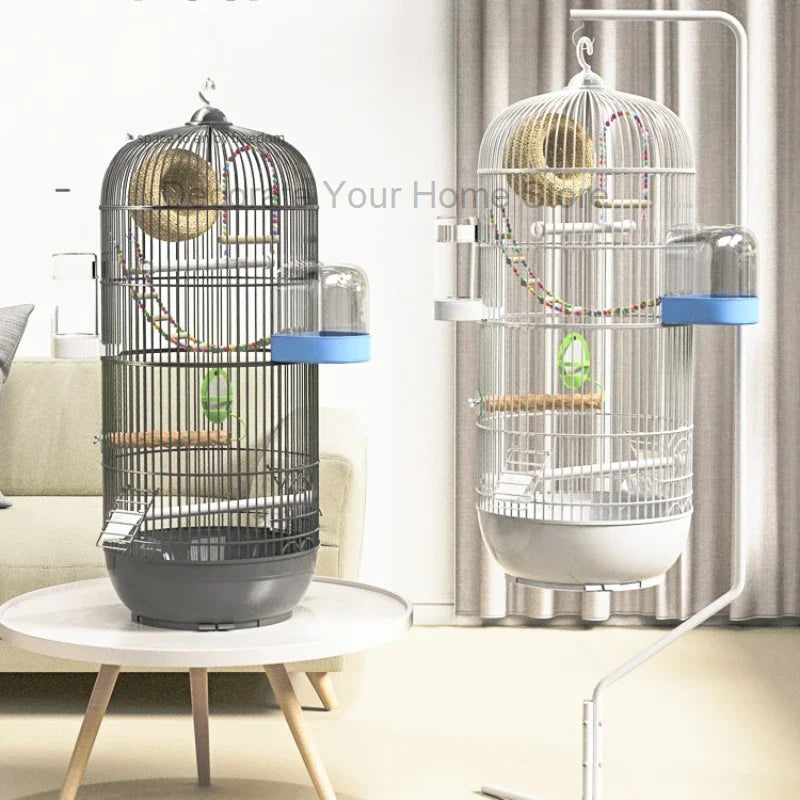 House Nest Myna Aviary Bird Cage Toys Hamster Courtyard Luxury Metal Bird Cage Accessories Jaula Decorativa Pet Products RR50BC