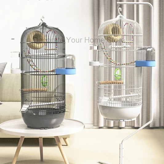 House Nest Myna Aviary Bird Cage Toys Hamster Courtyard Luxury Metal Bird Cage Accessories Jaula Decorativa Pet Products RR50BC