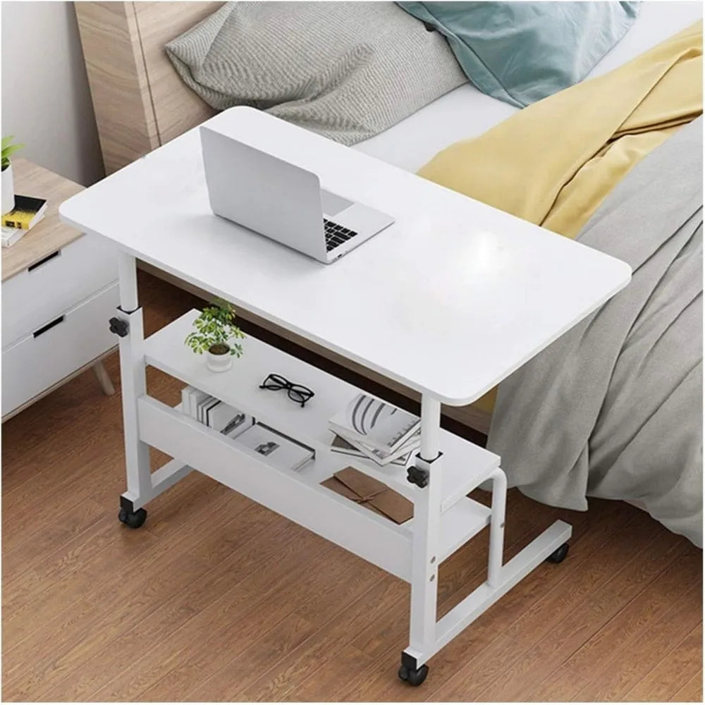 Adjustable Computer Table Movable Laptop Desk Simple Student Computer Desk With Wheel Lifting Adjustment Computers Small Tables