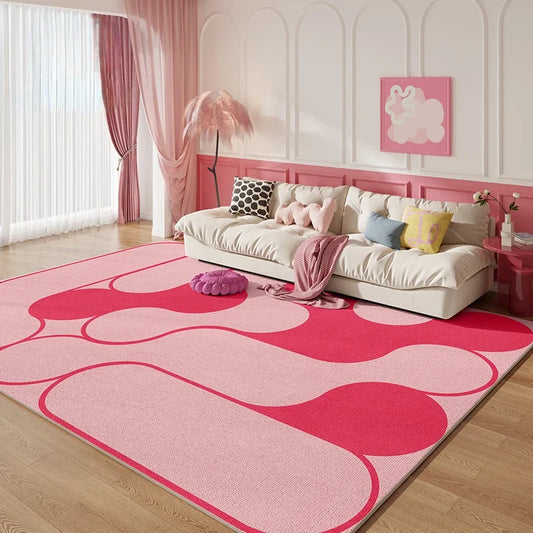 Modern Luxury Carpets for Living Room Fluffy Soft Pink Carpet Girl Bedroom Decor Plush Thicken Rug Minimalist Bedside Floor Mat