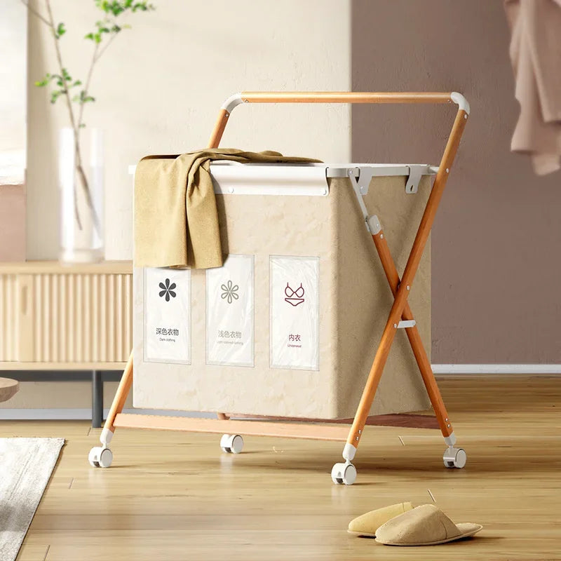 Nordic Wind Laundry Basket Home Universal Wheel Storage Basket Japanese Toilet Dirty Laundry Baskets Living Room Toy Basket