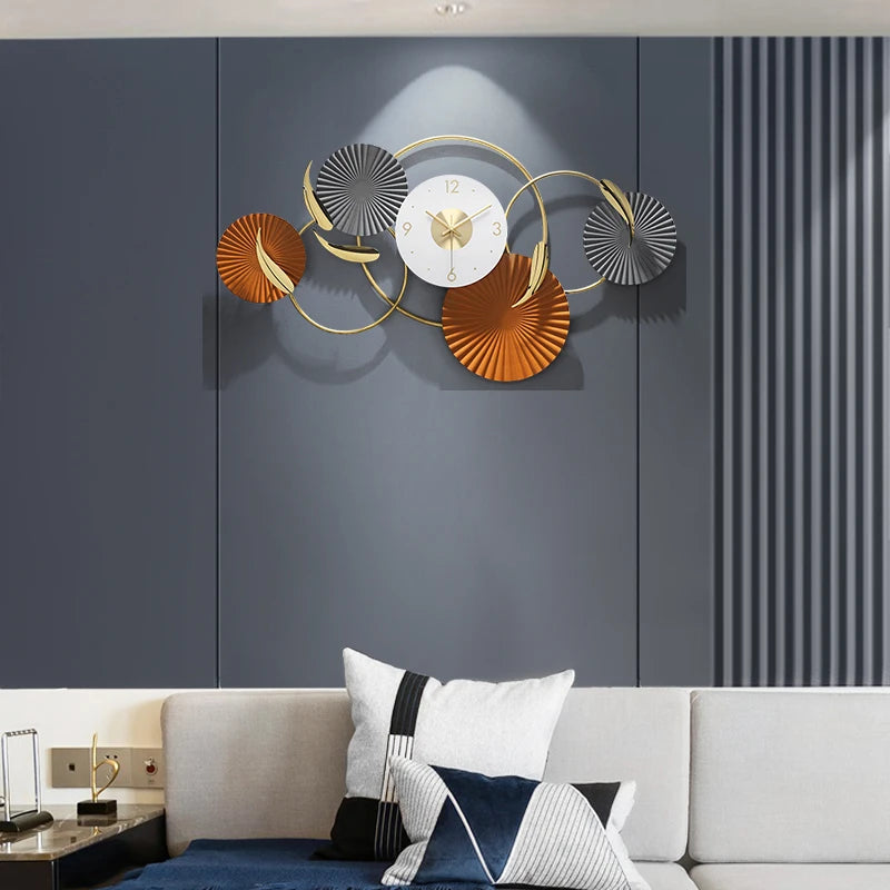 Mute Mechanical Wall Clock Light Luxury Living Room Home Personality Creative Modern Minimalist Fashion Decorative Digital Watch