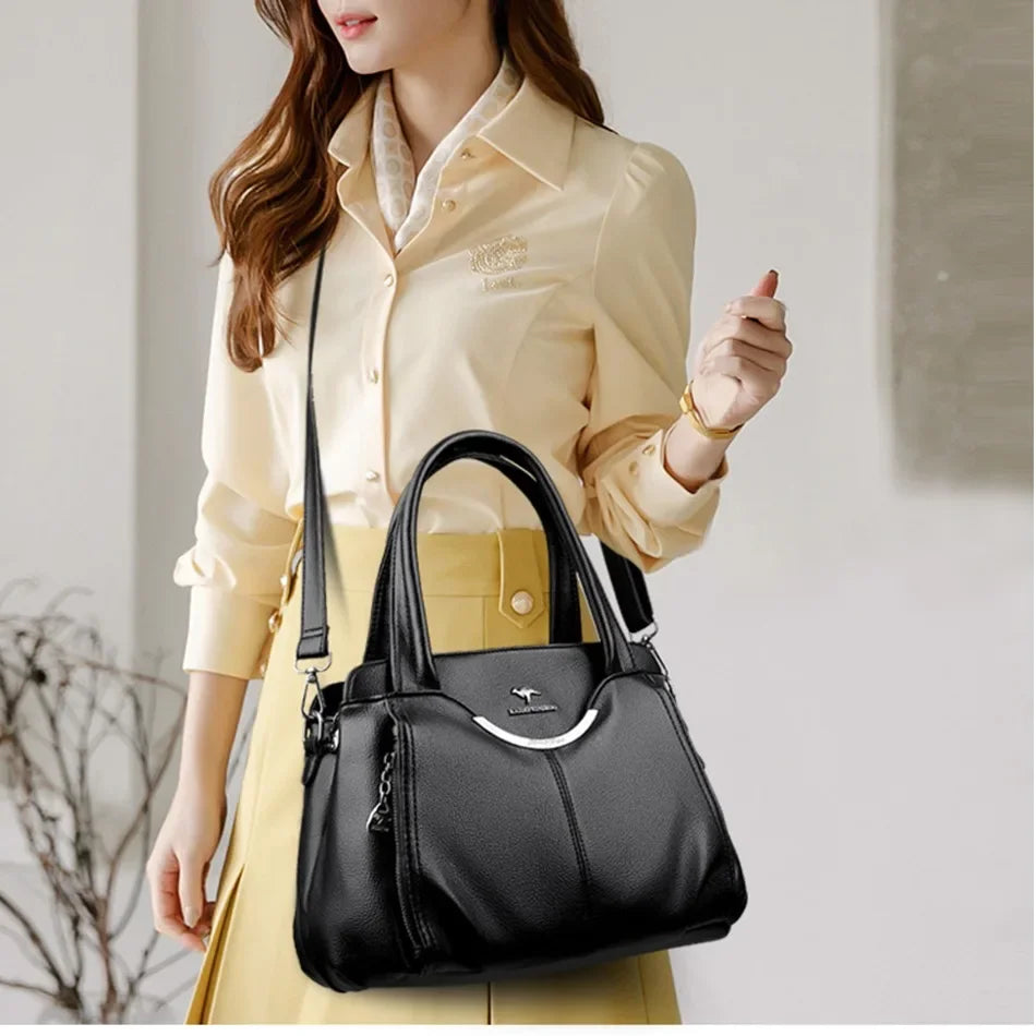 Luxury Purses and Handbags High Quality Soft Leather Shoulder Crossbody Bags for Women 2024 Elegant Tote Messenger Sac A Main