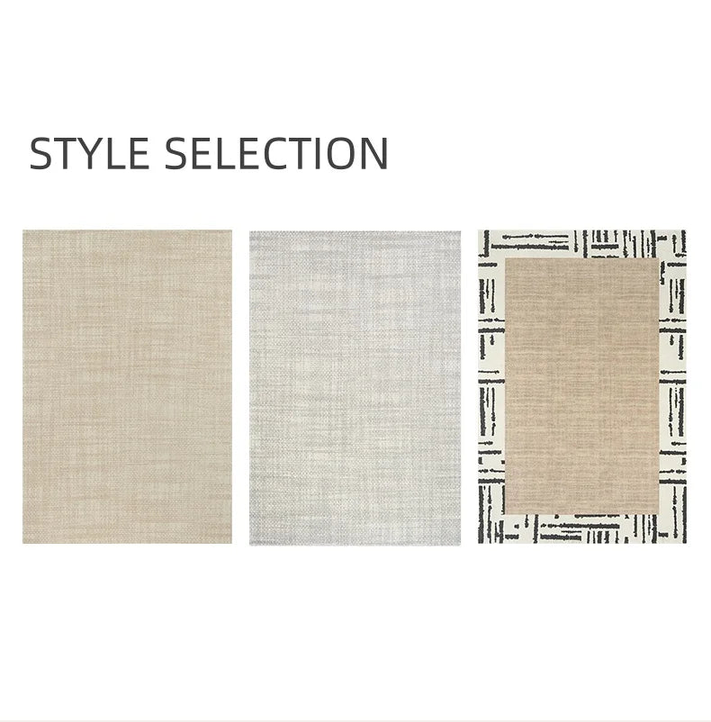 Wool Carpet Living Room Light Luxury High-Grade Color Plain Oatmeal Resistant Dirty Carpet Coffee Table Rug Bedroom Bedside Mat