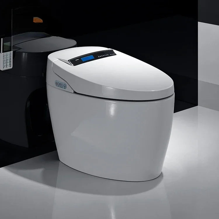 Auto flush clean function one piece commode s-trap ceramic smart wc toilet