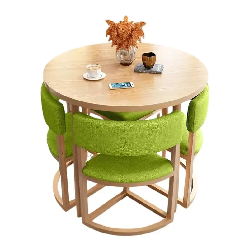 Round Mobile Dining Tables Set Kitchen Center Wood Table Hotel Extendable Luxury Floor Mesa Comedor Mesa Comedor Home Furniture