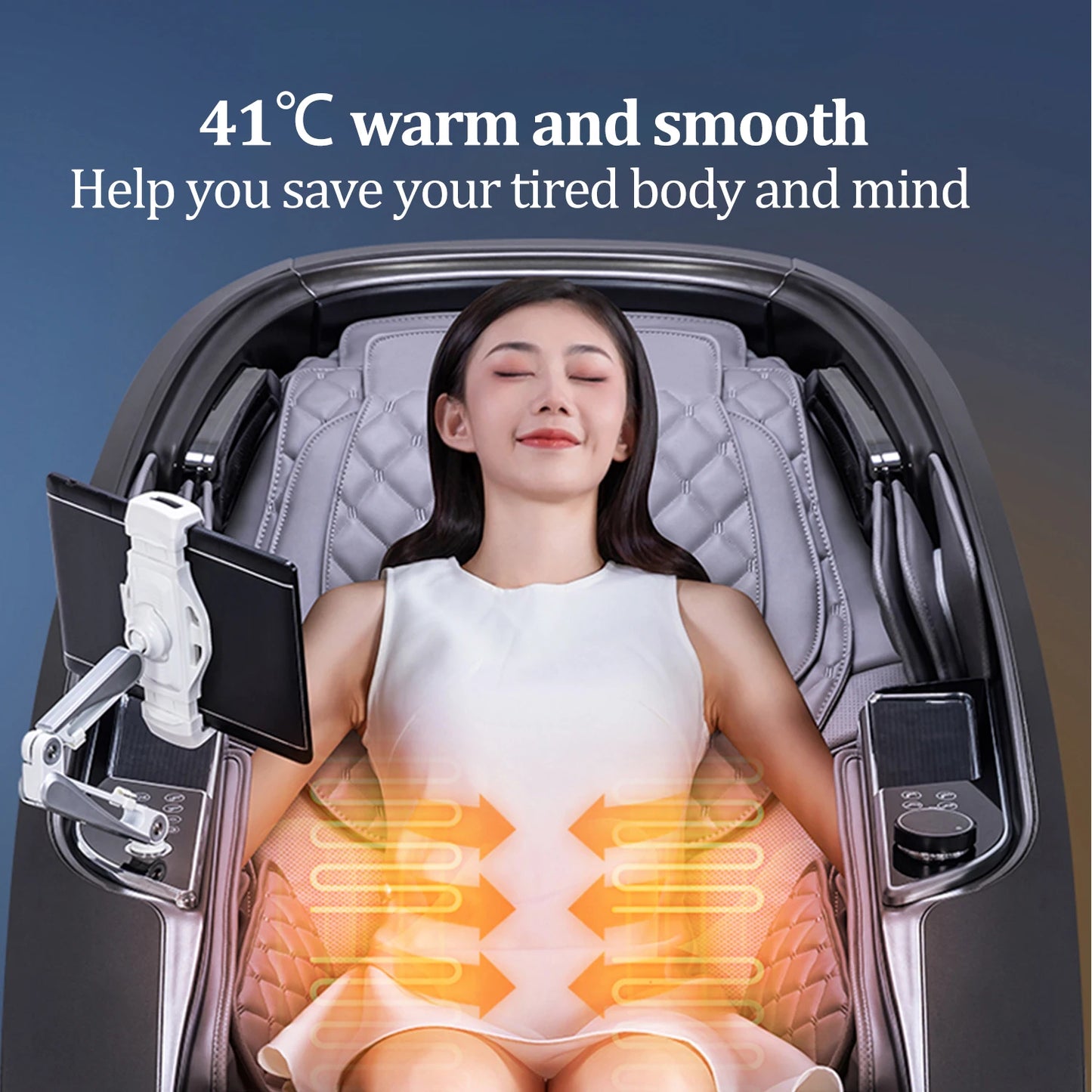 3 Year Warranty 4D Zero Gravity full body Airbag Luxury Massager Chair Home 3D 7 inch Screen Language