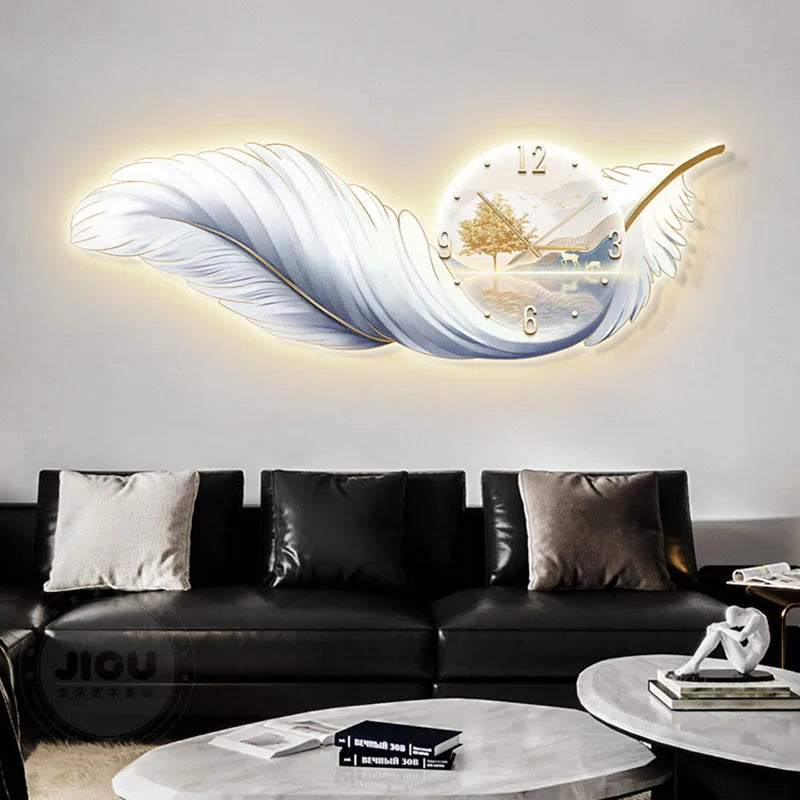 Minimalist Nordic Wall Clocks Fashion Led Silent Design Aesthetic Wall Watch Art Mural Luxury Reloj De Pared Home Decoration