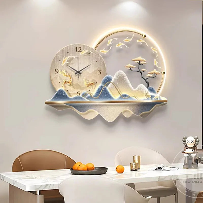 Luxury Modern Wall Clocks Art Mural Aesthetic Silent Design Wall Watch Minimalist Restaurant Reloj De Pared Home Decoration