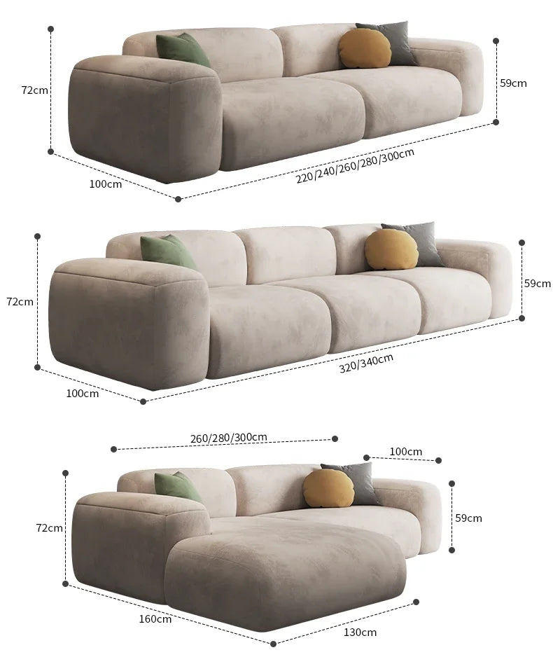 Nordic Italian Sofa Pillows Xxl 3 Seater Modular Straight Luxury Designer Large Living Room Sofas De Salon Home Furniture