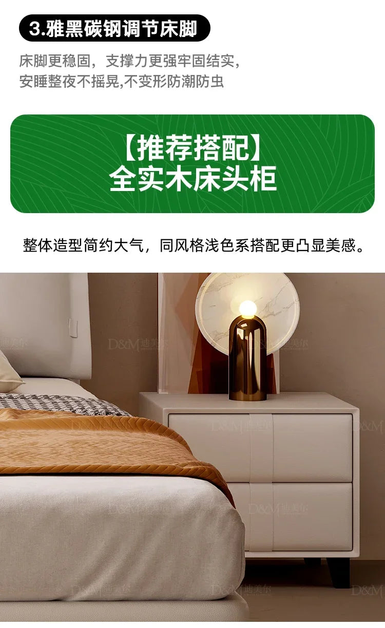 bed Elephant ear dermis suspension  modern simple cream wind master lying soft bag suspended induction lamp