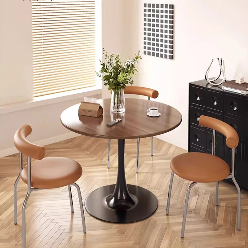 Minimalist Round Restaurant Chairs Italian Kitchen Indoor Camping Restaurant Chairs Modern Library Cadeiras De Jantar Furniture