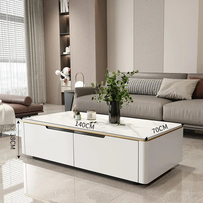 White Japanese Coffee Tables Living Room Luxury Minimalist Nordic Coffee Tables Modern Design Mesitas De Noche Home Furniture