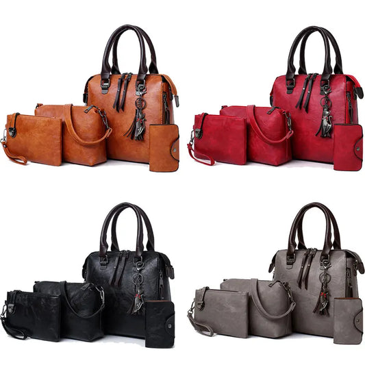 Luxury Brand 4 Psc/set Women's Handbags Large Capacity Women Bag Ladies Leather Tote Fashion Shoulder Bags for Women 2023 Wallet