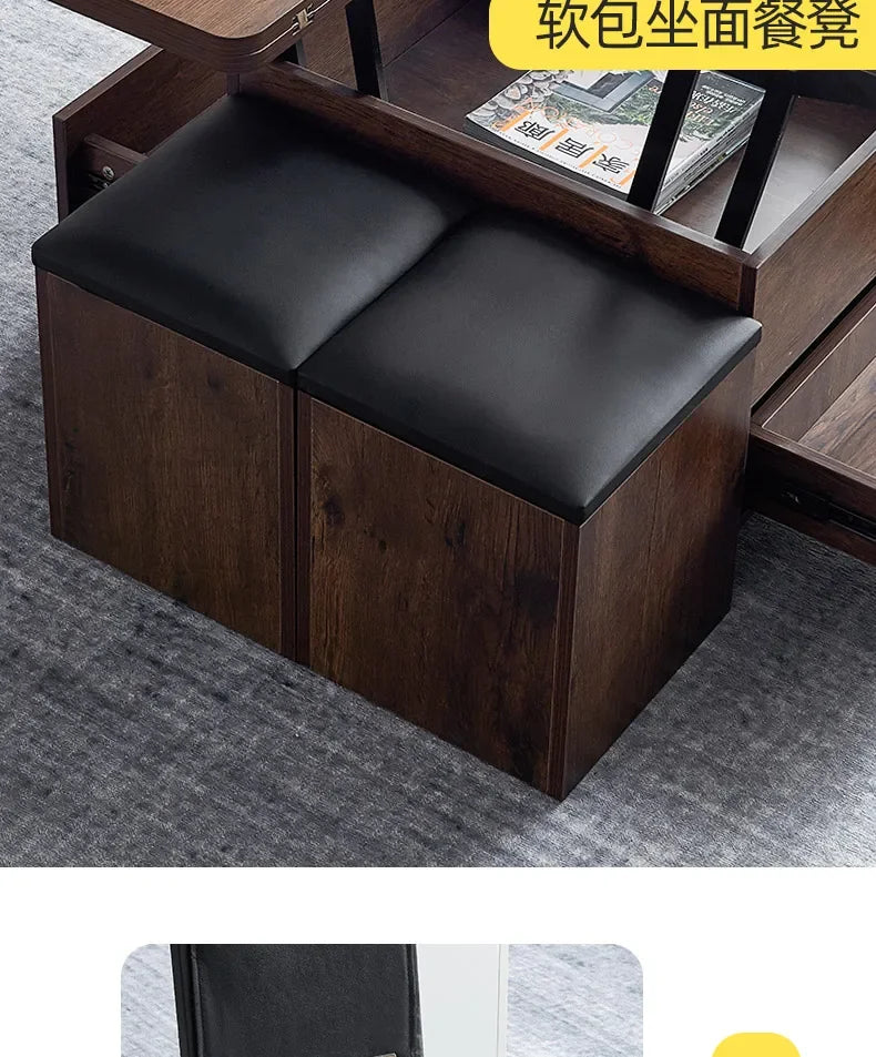 Designer Rectangle Coffee Tables Adjustable Storage Floor Nordic Coffee Table Living Room Hotel Mesa Auxiliar Home Furniture