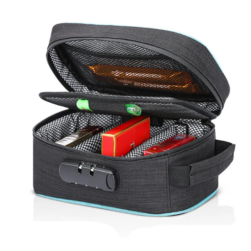 Smell Proof Cigarette Smoking Stash Bag Tobacco Herbs Combination Lock Container Cigar Grinder Pipe Travel Box Digital Bag