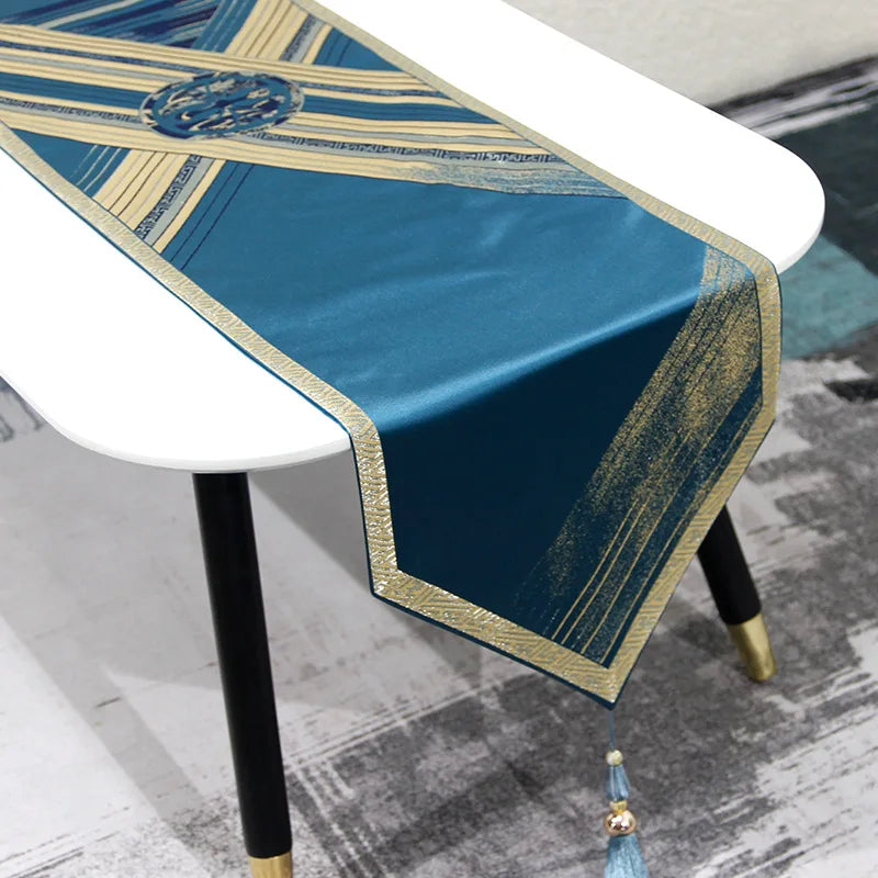 High Precision Jacquard Coffee Table Cloth and Tablecloth Modern Light Luxury Living Room and Hotel Tablecloths Table Runners