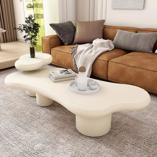 Nordic Modern Coffee Table Luxury Irregular Unique Aesthetic Side Table Minimalist Storage Stolik Kawowy Living Room Accessories