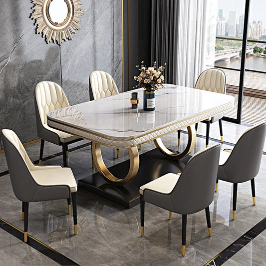 Designer Living Room Table Party Unique Floor Luxury Modern Dining Table Restaurant Kitchen Big Mesas De Comedor Home Furniture