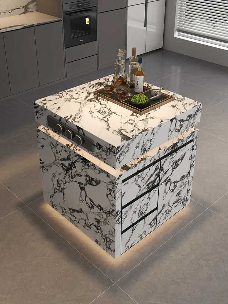 Island cabinet single independent open kitchen super rock plate custom guide table with sink multifunctional dining