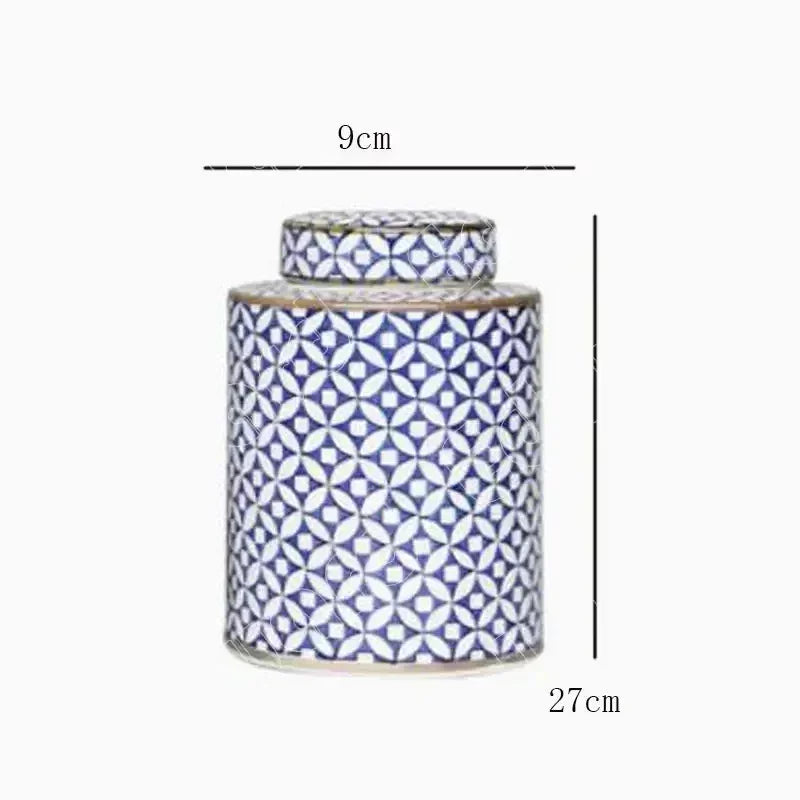 Ceramic Vase Blue and White Porcelain Ceramics Vases Classic Style Flower Pot Modern Creative Decor Living Room Tabletop Crafts