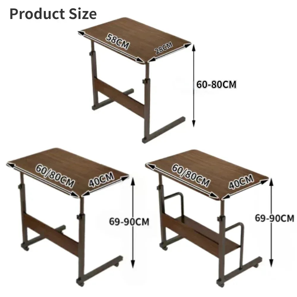 Adjustable Computer Table Movable Laptop Desk Simple Student Computer Desk With Wheel Lifting Adjustment Computers Small Tables