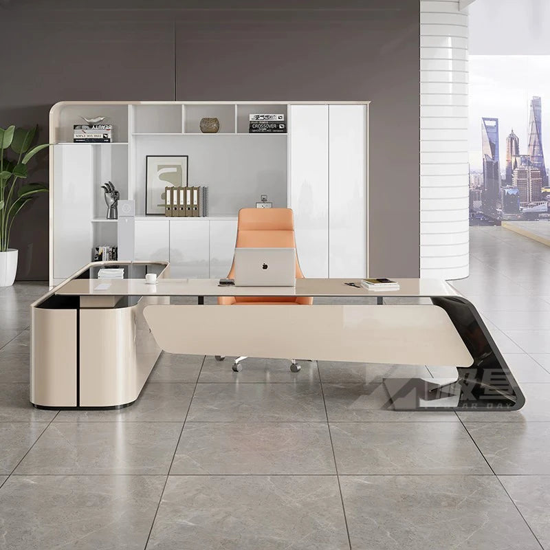 Modern Luxury Office Table Organizer Storage Drawers Executive Computer Desks Home Office Mesa Ordenador Modern Furniture