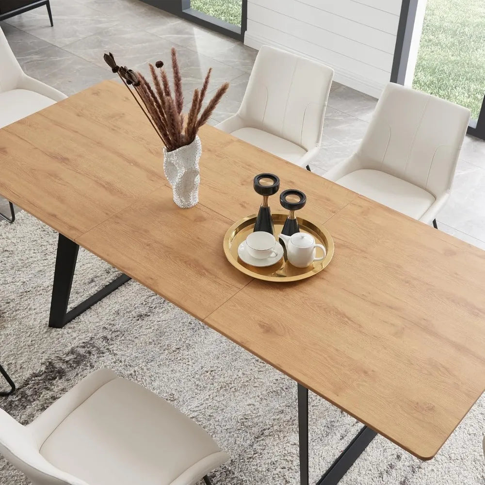 Dining Table, Table and Chairs Wooden Expandable Dining Table Space Saving Multifunctional, Dining Table Sets