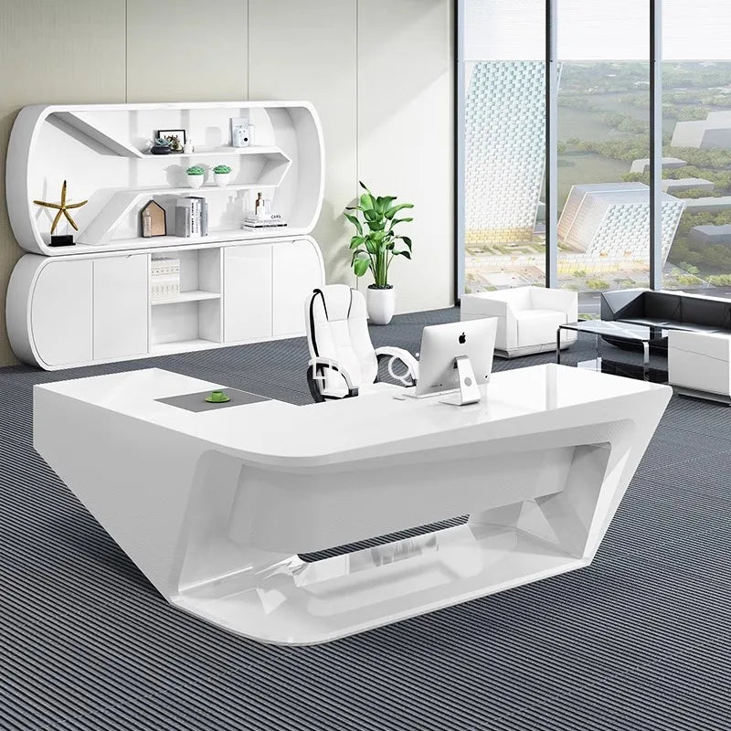 High Quality Girl Boss Office Desk White Small Modern Designer Computer Desks Unusual Unique Art Bureau Meuble Home Furniture