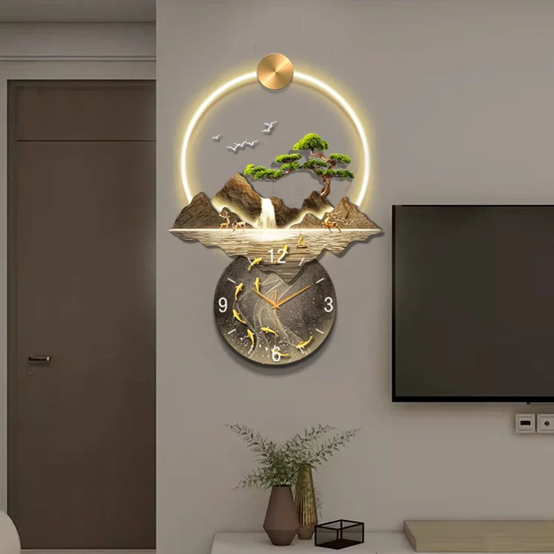 Art Mural Wall Clocks Luxury Large Modern Aesthetic Wall Watch Design Creative Minimalist Horloge Murale Living Room Decoration