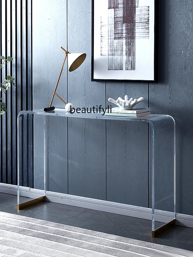 Acrylic Hallway Modern Minimalist View Console Wall Narrow Decoration Entrance Cabinet