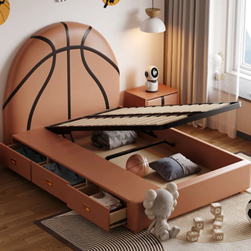 Queen Kids Basketball Bed Frame Nordic Drawers Headboard Frame Double Bed Boys Sleeping Letti Matrimoniali Furniture For Bedroom