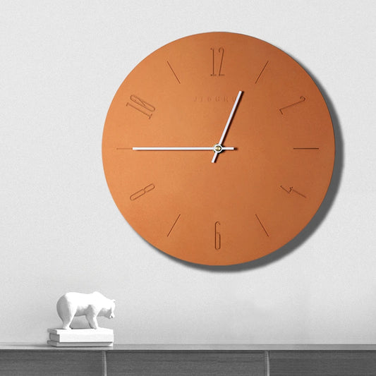 Luxury Modern Wall Clock Design Unique Orange Numbers Industrial Digital Clock Minimalist Relogio De Mesa Living Room Decoration