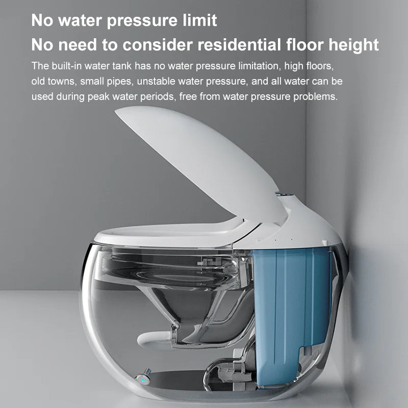 Modern electric tankless auto cleaning one piece smart closestool egg shape wc intelligent toilet