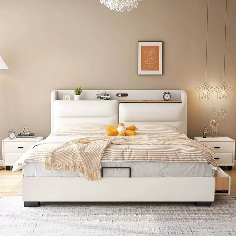 The product can be customized.Science and technology cloth bed master bedroom bed modern simple and light luxury