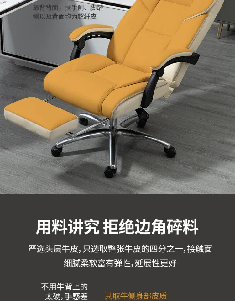 Korean Mobile Office Chairs Roller Leather Ergonomic Pillow Modern Gaming Chair Design Luxury Sillas De Playa Home Furniture