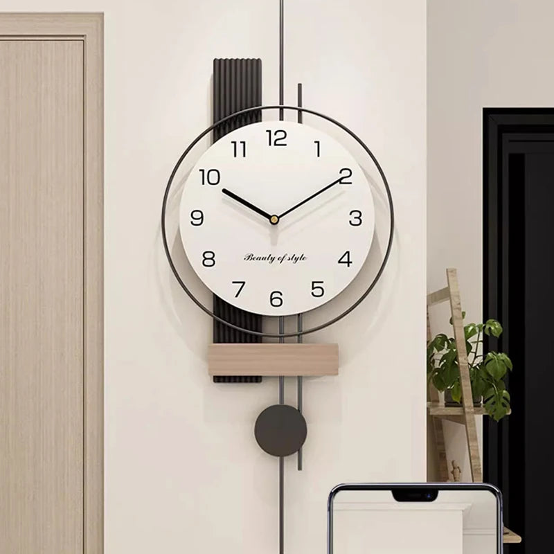 Battery Korean Wall Clock Minimalist Stylish Bathroom Classic Wall Watch Modern Designer Montre Murale Living Room Decoration