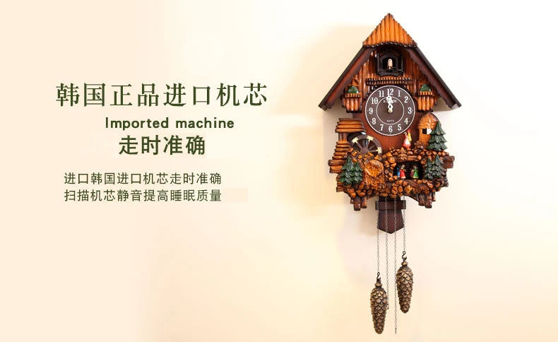 599 Creative fashion cuckoo clock wall clock ostrich children clock modern minimalist living room Korean clock