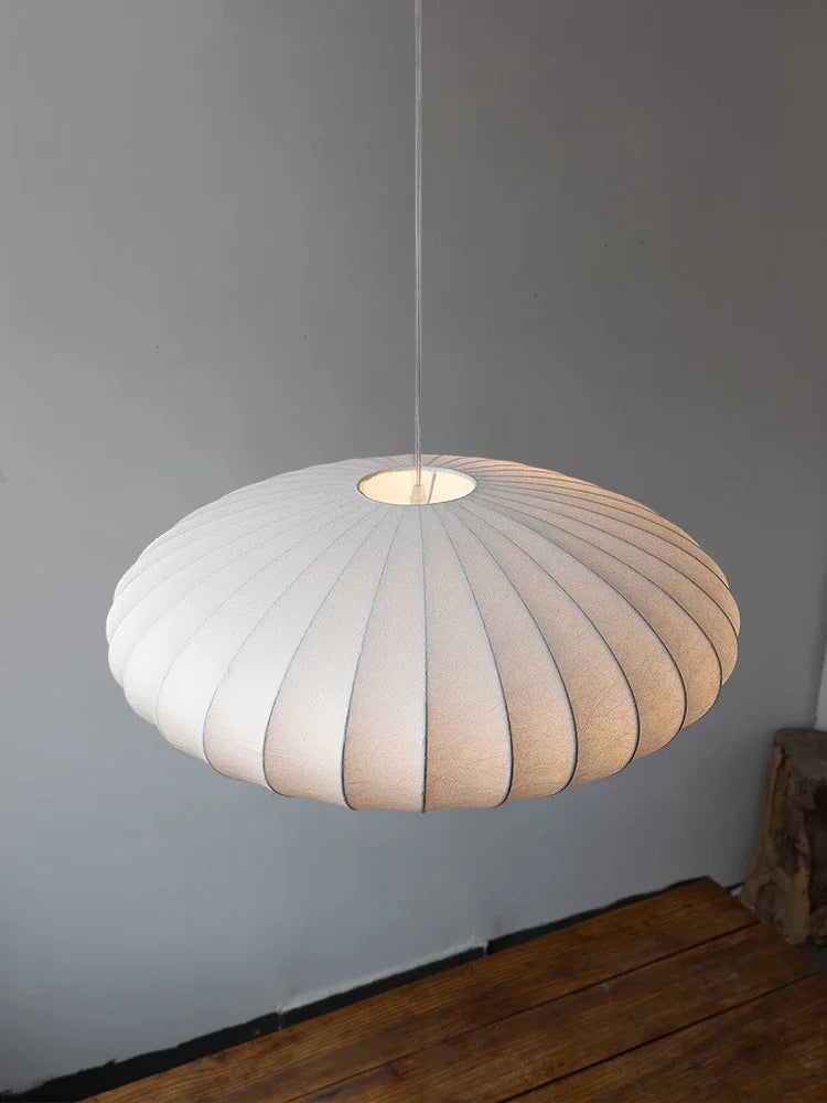 WELTIG Nordic Silk Pendant Light – E27 LED Chandelier