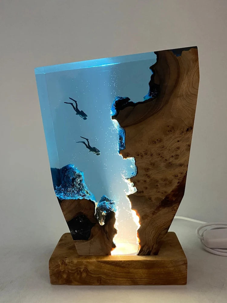 WELTIG Seabed Organism Resin Table Lamp – Unique USB Night Light