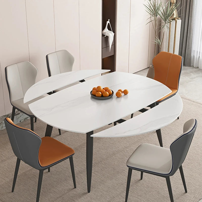 Luxury Dining Table Extendable Designer Coffee Dinning Tables Cafe Elegant Round Multifunction Home Bwrdd Furniture Reception