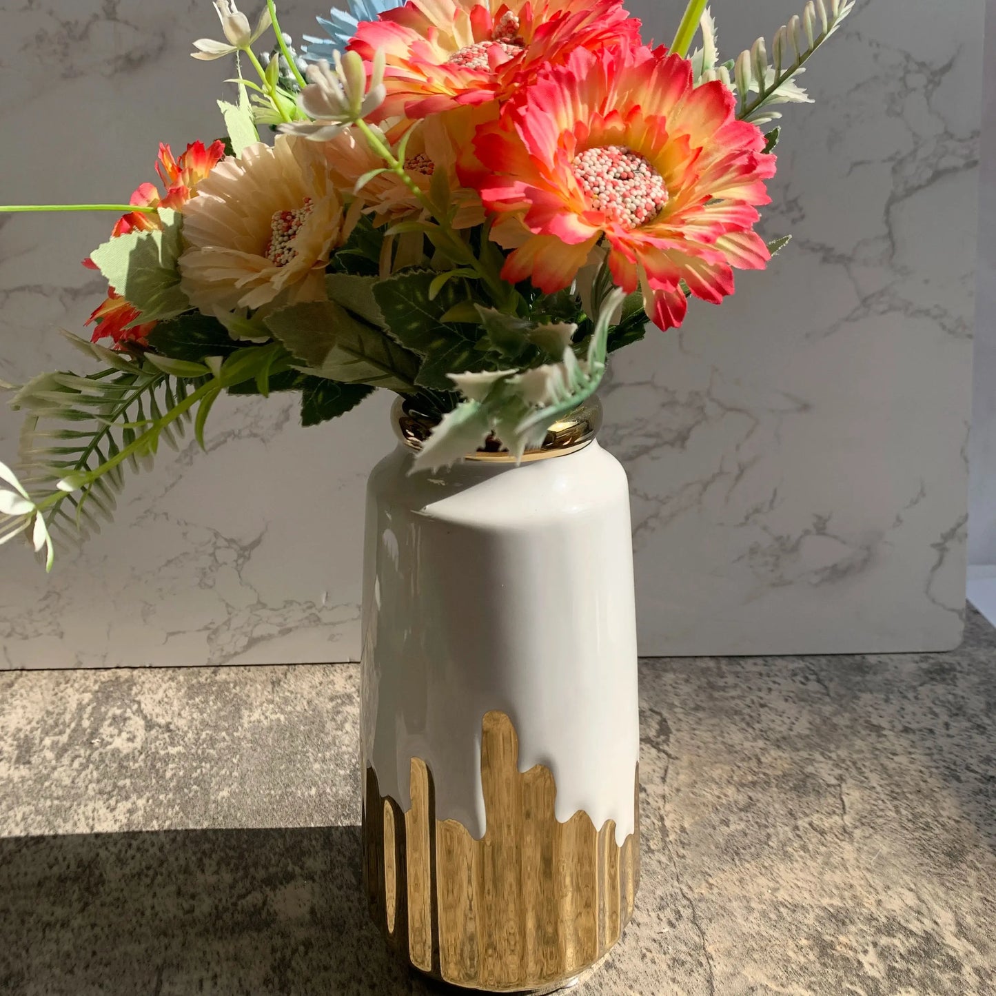 cheap white and golden vase golden vase home decor