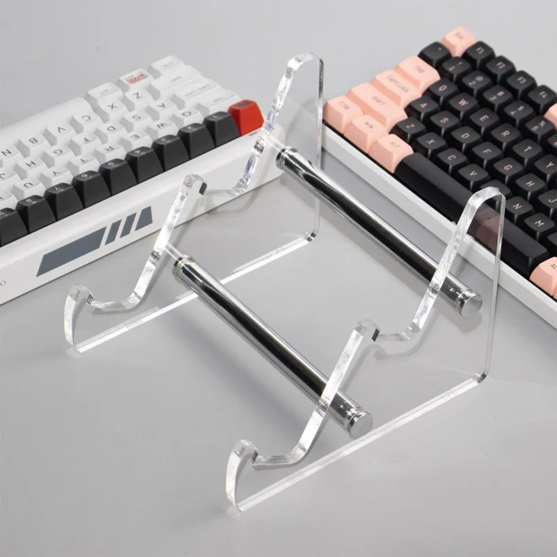 3-Tier Transparent Acrylic Keyboard Stand for Laptops & Mechanical Keyboards