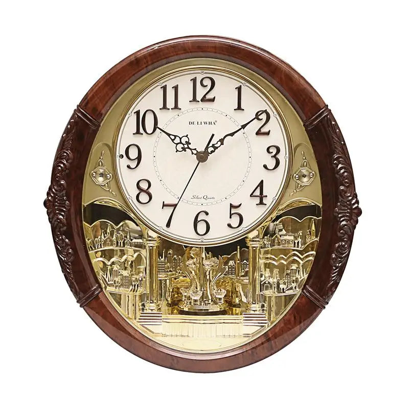 European-style wall clock living room modern minimalist large alarm clock creative mute personality American quartz clock