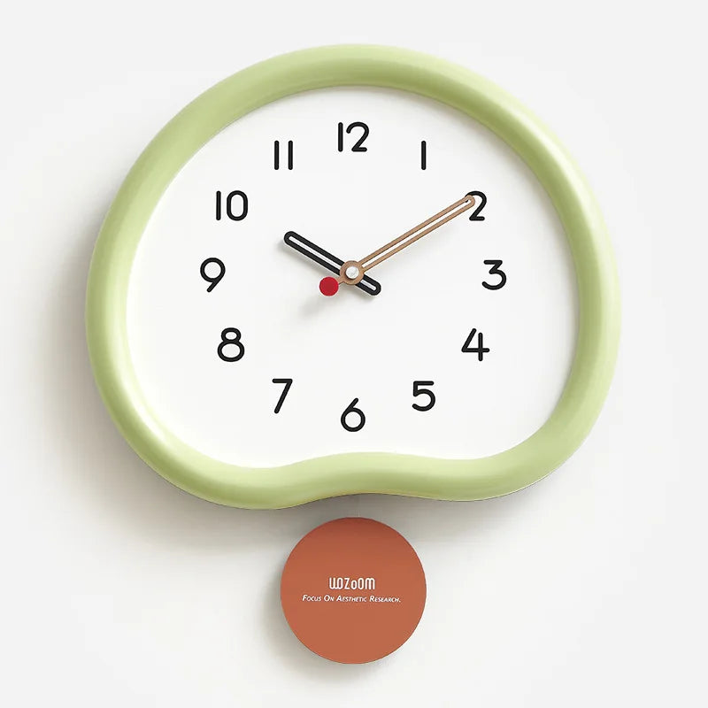 Non-Punching Living Room Wall Clock 2023 New Internet Celebrity Swing Creative Hanging Ornament Modern Minimalist Style