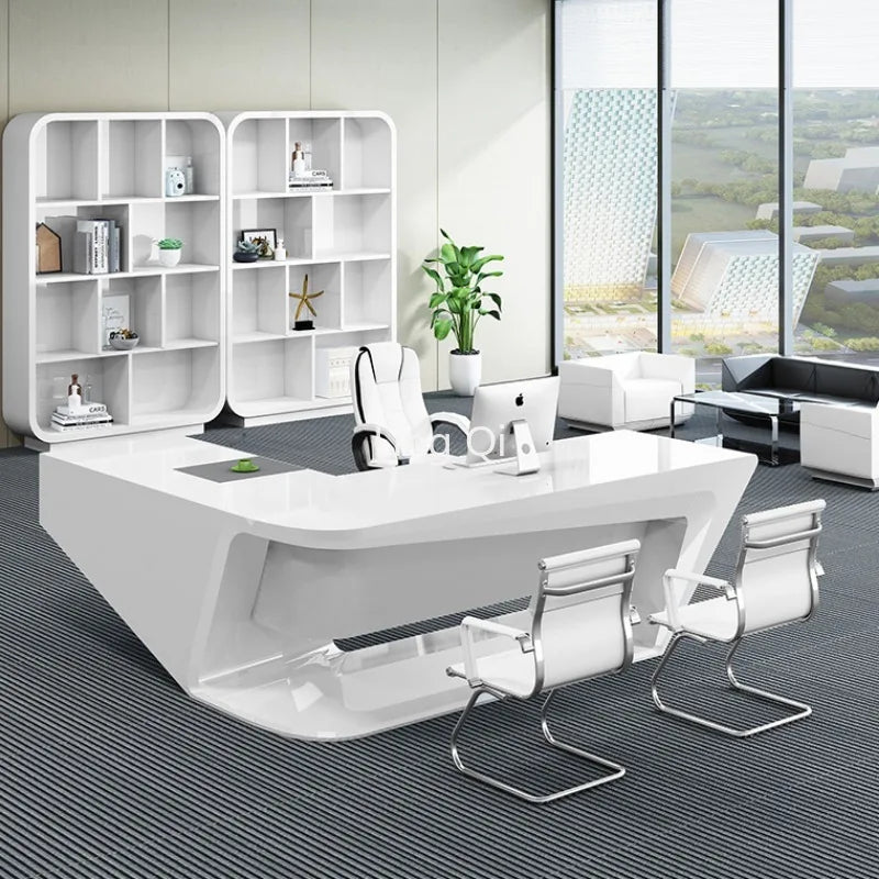 High Quality Girl Boss Office Desk White Small Modern Designer Computer Desks Unusual Unique Art Bureau Meuble Home Furniture