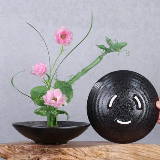 Japanese Frog Vase Ceramic Bouquet  Ikebana Flower Arrangement Bowl Device Tea Table Kenzan Arranging Ikebana Centerpieces