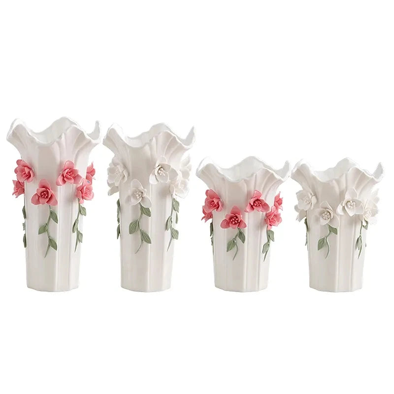 3D Ceramic Vase Home Decor Creative Design Porcelain Decorative Flower Vase For Wedding Decoration