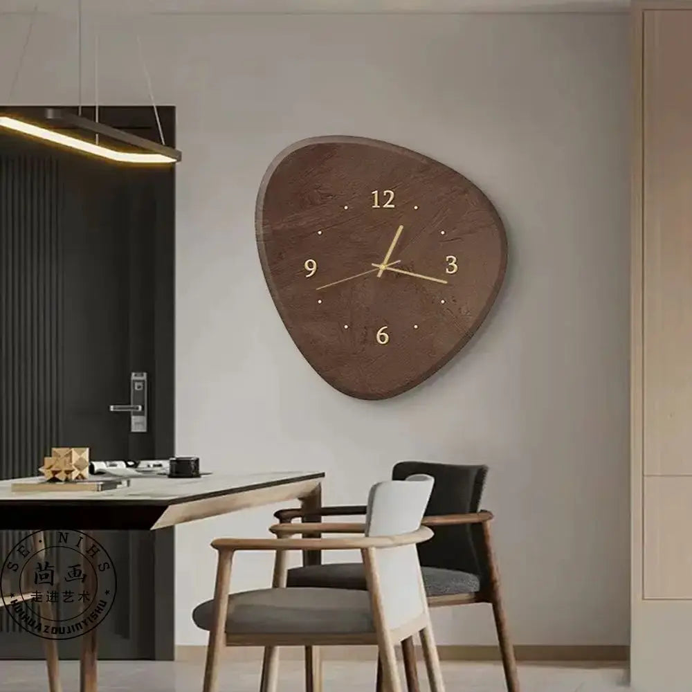 Living room home clock retro modern minimalist silent clock creative punch-free restaurant minimalist wall clock