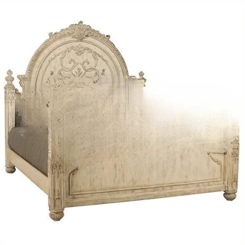 Solid wood carving flower   palace antique old bed  retro princess  master bedroom marriage bed